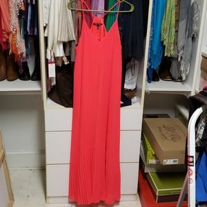 Red maxi dress